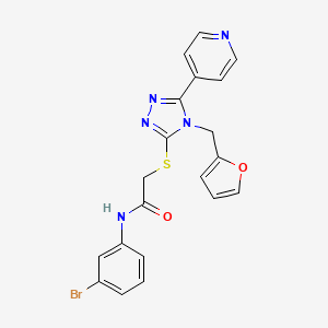 molecular formula C20H16BrN5O2S B12128373 N-(3-bromophenyl)-2-{[4-(furan-2-ylmethyl)-5-(pyridin-4-yl)-4H-1,2,4-triazol-3-yl]sulfanyl}acetamide 