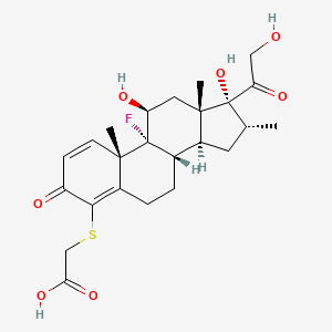 molecular formula C24H31FO7S B1212844 4-(Carboxymethylthio)dexamethasone CAS No. 131467-45-3