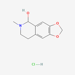 molecular formula C11H13NO3.ClH<br>C11H14ClNO3 B1212846 Hydrastinine Hydrochloride CAS No. 4884-68-8