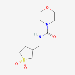 molecular formula C10H18N2O4S B12128479 N-[(1,1-dioxo-1lambda6-thiolan-3-yl)methyl]morpholine-4-carboxamide 