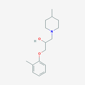 molecular formula C16H25NO2 B12128556 1-(2-Methylphenoxy)-3-(4-methylpiperidin-1-yl)propan-2-ol 