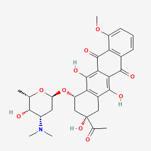 (7S,9S)-9-acetyl-7-[(2R,4S,5S,6S)-4-(dimethylamino)-5-hydroxy-6-methyl-tetrahydropyran-2-yl]oxy-6,9,11-trihydroxy-4-methoxy-8,10-dihydro-7H-tetracene-5,12-dione