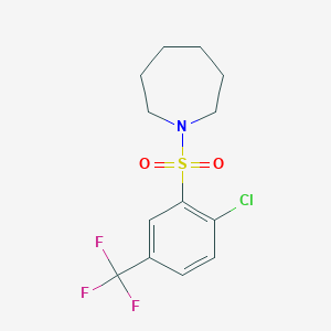 1-[2-Chloro-5-(trifluoromethyl)phenyl]sulfonylazepane
