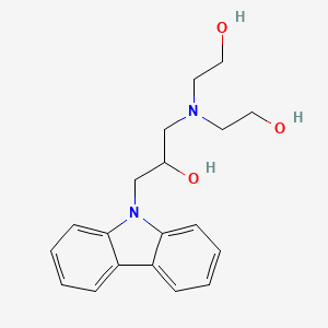 molecular formula C19H24N2O3 B12128761 1-[bis(2-hydroxyethyl)amino]-3-(9H-carbazol-9-yl)propan-2-ol 