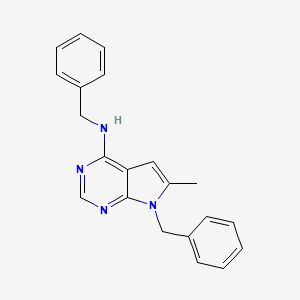 molecular formula C21H20N4 B1212883 4-Benzylamino-6-methyl-7-benzylpyrrolo(2,3-d)pyrimidine CAS No. 26035-98-3