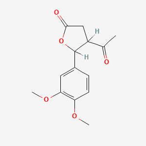 trans-4-Acetyl-5-(3,4-dimethoxyphenyl)-4,5-dihydro-2(3H)-furanone