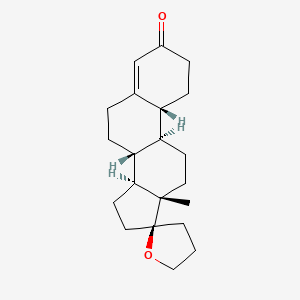 molecular formula C21H30O2 B1212886 Spiro(estr-4-ene-17,2'(3'H)-furan)-3-one, 4',5'-dihydro-, (17R)- CAS No. 1235-13-8