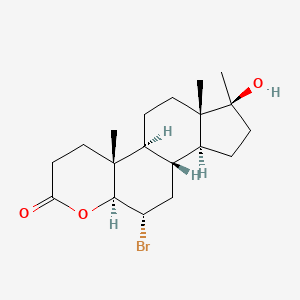 molecular formula C19H29BrO3 B1212887 6alpha-Bromo-17beta-hydroxy-17alpha-methyl-4-oxa-5alpha-androstan-3-one CAS No. 24543-59-7