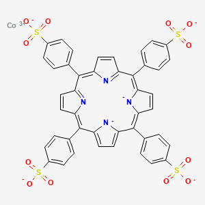 molecular formula C44H24CoN4O12S4-3 B1212911 Cobalt(III)-tetrakis(4-sulfonatophenyl)porphyrin CAS No. 91629-46-8