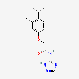 molecular formula C14H18N4O2 B12129146 2-[3-methyl-4-(propan-2-yl)phenoxy]-N-(4H-1,2,4-triazol-3-yl)acetamide 