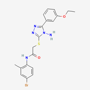 molecular formula C19H20BrN5O2S B12129168 2-[4-amino-5-(3-ethoxyphenyl)(1,2,4-triazol-3-ylthio)]-N-(4-bromo-2-methylphen yl)acetamide 