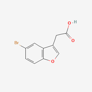 molecular formula C10H7BrO3 B12129183 3-Benzofuranacetic acid, 5-bromo- CAS No. 927974-32-1
