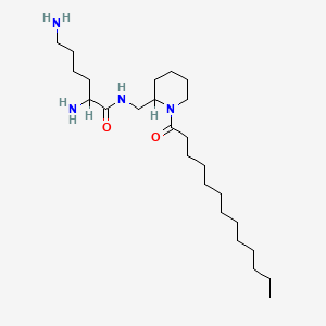 2,6-Diamino-N-((1-(oxotridecyl)-2-piperidinyl)methyl)hexanamide