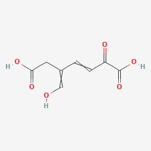 molecular formula C8H8O6 B1212926 5-(Hydroxymethylidene)-2-oxohept-3-enedioic acid 