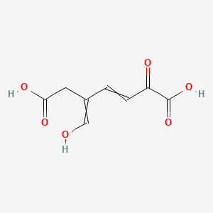 2-Hydroxy-5-formyl-2,4-heptadienedioic acid