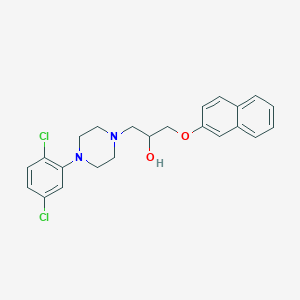 molecular formula C23H24Cl2N2O2 B12129298 1-[4-(2,5-Dichlorophenyl)piperazin-1-yl]-3-(naphthalen-2-yloxy)propan-2-ol 