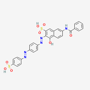 7-(Benzoylamino)-4-hydroxy-3-((4-((4-sulfophenyl)azo)phenyl)azo)-2-naphthalenesulfonic acid