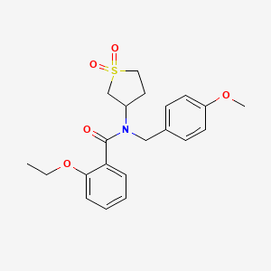 molecular formula C21H25NO5S B12129345 N-(1,1-dioxidotetrahydrothiophen-3-yl)-2-ethoxy-N-(4-methoxybenzyl)benzamide 