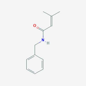 molecular formula C12H15NO B12129362 2-Butenamide, 3-methyl-N-(phenylmethyl)- CAS No. 67264-80-6