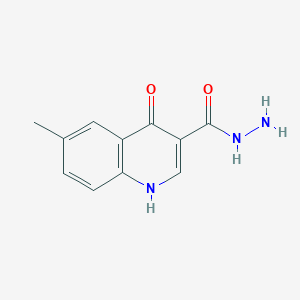 molecular formula C11H11N3O2 B12129389 4-Hydroxy-6-methylquinoline-3-carbohydrazide 