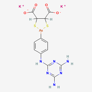 molecular formula C13H11AsK2N6O4S2 B1212939 Melarsonyl potassium CAS No. 13355-00-5