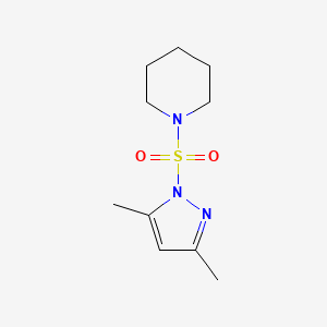 molecular formula C10H17N3O2S B12129394 3,5-Dimethyl-1-(piperidylsulfonyl)pyrazole 