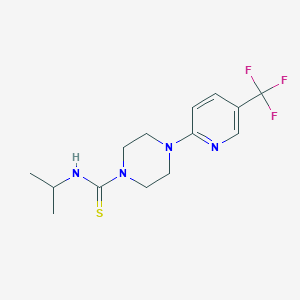 molecular formula C14H19F3N4S B12129407 N-(propan-2-yl)-4-[5-(trifluoromethyl)pyridin-2-yl]piperazine-1-carbothioamide 