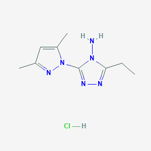 molecular formula C9H15ClN6 B12129471 C9H15ClN6 