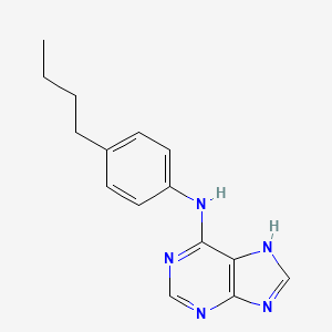 molecular formula C15H17N5 B12129516 N-(4-butylphenyl)-7H-purin-6-amine 