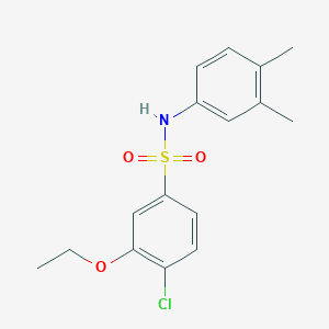 molecular formula C16H18ClNO3S B12129529 (3,4-Dimethylphenyl)[(4-chloro-3-ethoxyphenyl)sulfonyl]amine 