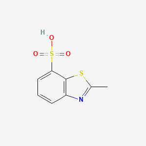 molecular formula C8H7NO3S2 B12129632 7-Benzothiazolesulfonic acid, 2-methyl- 