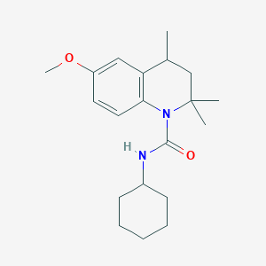 molecular formula C20H30N2O2 B12129677 N-cyclohexyl-6-methoxy-2,2,4-trimethyl-3,4-dihydroquinoline-1(2H)-carboxamide 