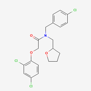 molecular formula C20H20Cl3NO3 B12129758 N-(4-chlorobenzyl)-2-(2,4-dichlorophenoxy)-N-(tetrahydrofuran-2-ylmethyl)acetamide 