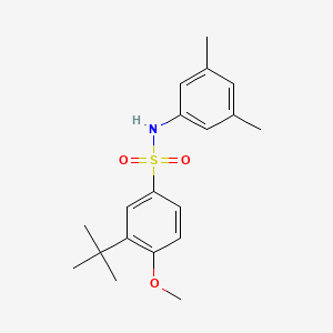 molecular formula C19H25NO3S B12129793 {[3-(Tert-butyl)-4-methoxyphenyl]sulfonyl}(3,5-dimethylphenyl)amine 