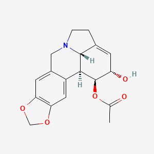 molecular formula C18H19NO5 B1212982 1-O-Acetyllycorine 