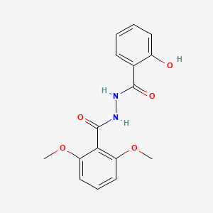 molecular formula C16H16N2O5 B1212992 N'-(2-hydroxybenzoyl)-2,6-dimethoxybenzohydrazide 