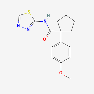 1-(4-methoxyphenyl)-N-(1,3,4-thiadiazol-2-yl)-1-cyclopentanecarboxamide