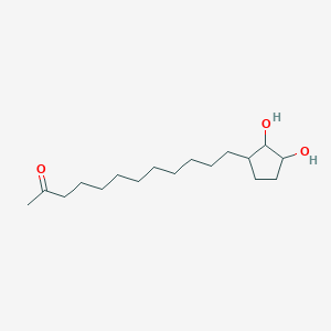 molecular formula C17H32O3 B1212995 12-(2,3-Dihydroxycyclopentyl)-2-dodecanone CAS No. 6626-62-6