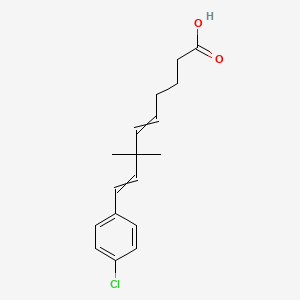 molecular formula C17H21ClO2 B1213004 9-(4-Chlorophenyl)-7,7-dimethylnona-5,8-dienoic acid 