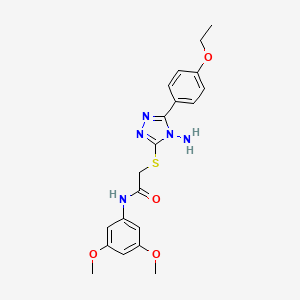 molecular formula C20H23N5O4S B12130040 2-{[4-amino-5-(4-ethoxyphenyl)-4H-1,2,4-triazol-3-yl]sulfanyl}-N-(3,5-dimethoxyphenyl)acetamide CAS No. 842971-65-7
