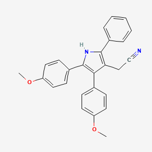 molecular formula C26H22N2O2 B1213012 4,5-Bis(p-methoxyphenyl)-2-phenylpyrrole-3-acetonitrile CAS No. 21766-17-6