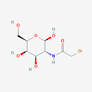 molecular formula C8H14BrNO6 B1213013 Acetamide, 2-bromo-N-beta-D-galactopyranosyl- CAS No. 29086-04-2