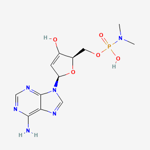 molecular formula C12H17N6O5P B1213018 Adenosine 3',5'-monophosphodimethylamidate CAS No. 40732-50-1