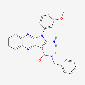 molecular formula C25H21N5O2 B12130185 2-amino-N-benzyl-1-(3-methoxyphenyl)-1H-pyrrolo[2,3-b]quinoxaline-3-carboxamide 