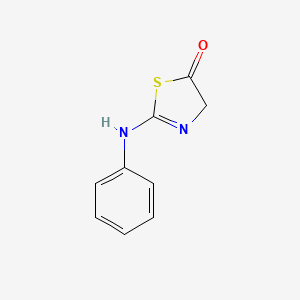 molecular formula C9H8N2OS B1213019 2-Anilino-5-thiazolinone CAS No. 55620-29-6
