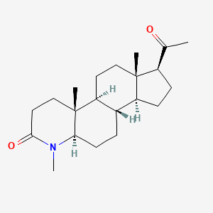 molecular formula C21H33NO2 B1213022 4-Aza-4-methylpregnane-3,20-dione CAS No. 73671-90-6