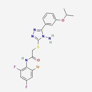molecular formula C19H18BrF2N5O2S B12130225 C19H18BrF2N5O2S 