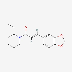 molecular formula C17H21NO3 B12130227 (2E)-3-(1,3-benzodioxol-5-yl)-1-(2-ethylpiperidin-1-yl)prop-2-en-1-one 