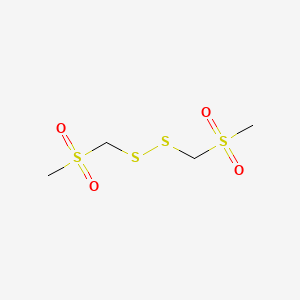 molecular formula C4H10O4S4 B1213023 Bis((methylsulfonyl)methyl)disulfide CAS No. 74963-70-5