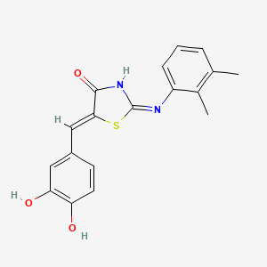 molecular formula C18H16N2O3S B12130254 (5Z)-5-(3,4-dihydroxybenzylidene)-2-[(2,3-dimethylphenyl)amino]-1,3-thiazol-4(5H)-one 